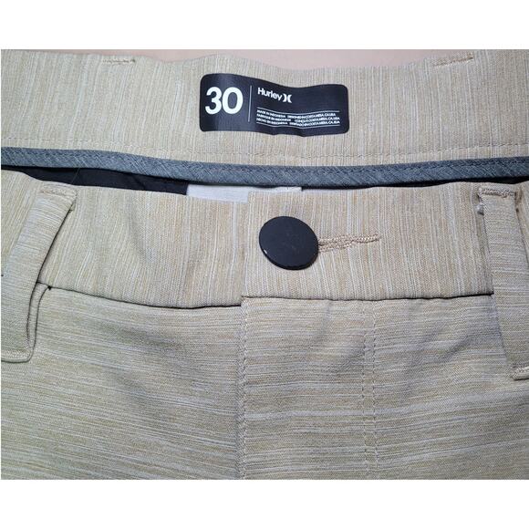 Hurley Men’s Phantom Hybrid Shorts 30 Khaki Dri-FIT 20” Flat Front EUC - Picture 7 of 13